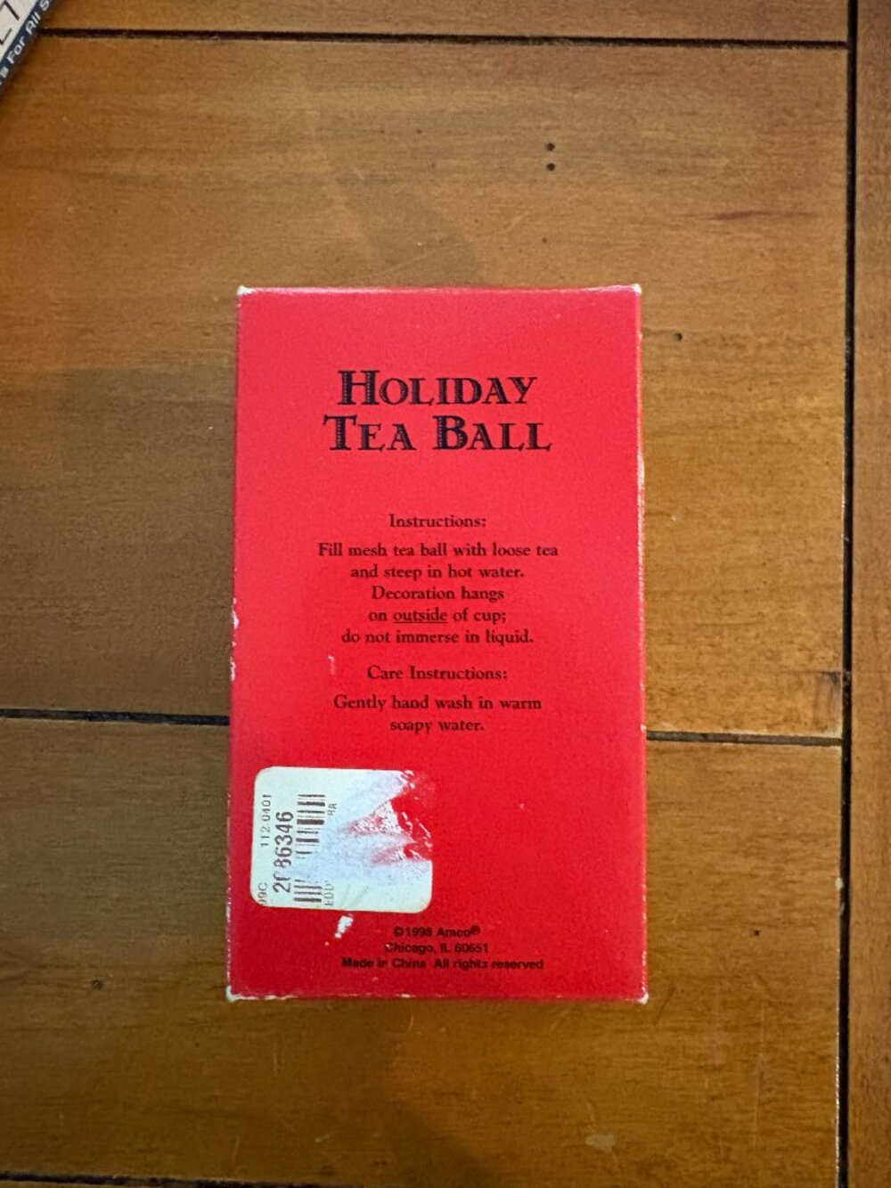 LIKE NEW: Holiday Bear Tea Ball - Picture 4 of 4